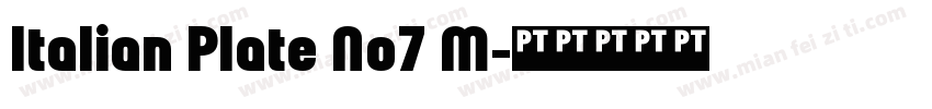 Italian Plate No7 M字体转换